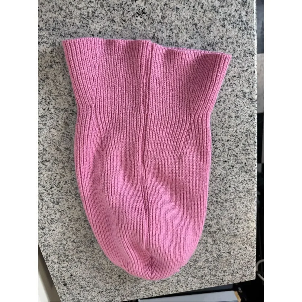 Dolls Kill PINK DK LOGO SKI MASK Knit Balaclava